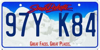 SD license plate 97YK84