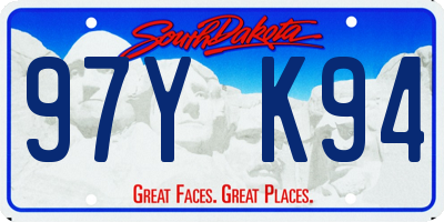 SD license plate 97YK94