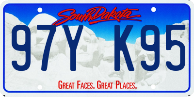 SD license plate 97YK95