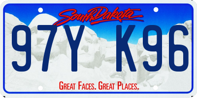 SD license plate 97YK96