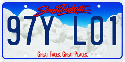 SD license plate 97YL01