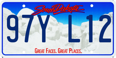 SD license plate 97YL12
