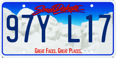SD license plate 97YL17
