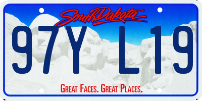 SD license plate 97YL19
