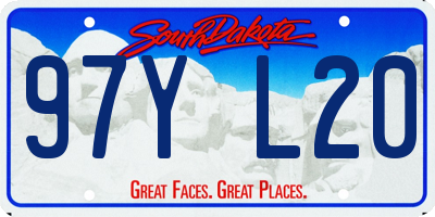 SD license plate 97YL20