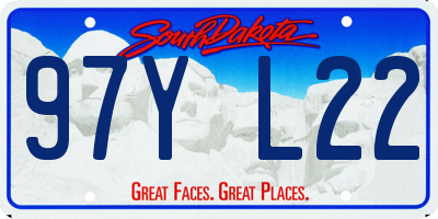 SD license plate 97YL22
