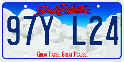 SD license plate 97YL24