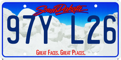 SD license plate 97YL26