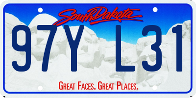 SD license plate 97YL31