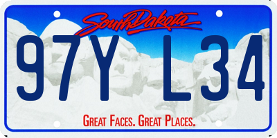 SD license plate 97YL34