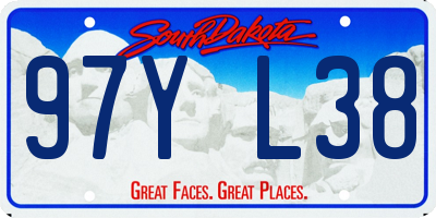 SD license plate 97YL38