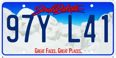 SD license plate 97YL41