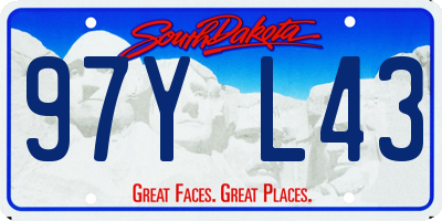 SD license plate 97YL43
