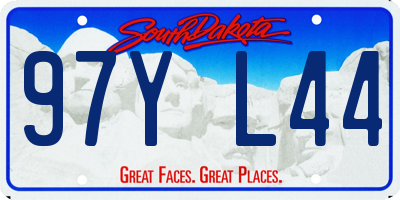 SD license plate 97YL44