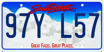 SD license plate 97YL57