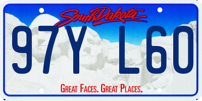 SD license plate 97YL60