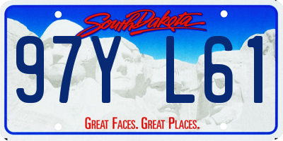 SD license plate 97YL61