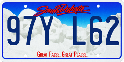 SD license plate 97YL62