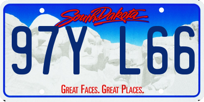 SD license plate 97YL66