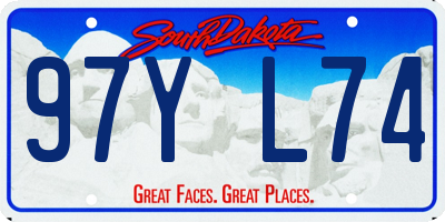 SD license plate 97YL74