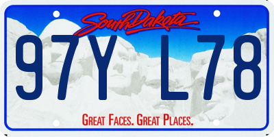SD license plate 97YL78