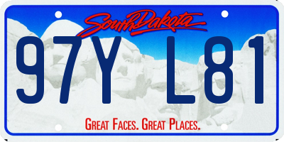 SD license plate 97YL81