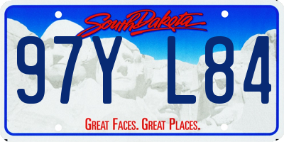 SD license plate 97YL84
