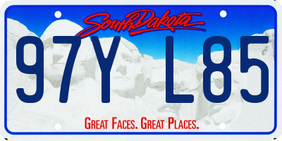 SD license plate 97YL85