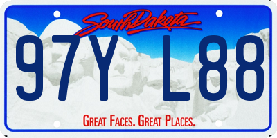 SD license plate 97YL88