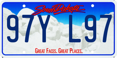 SD license plate 97YL97