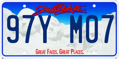 SD license plate 97YM07