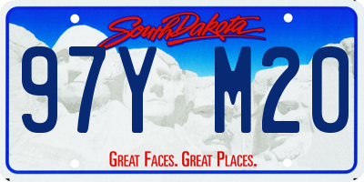 SD license plate 97YM20