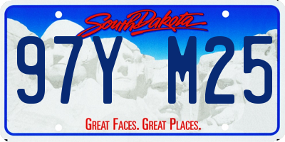 SD license plate 97YM25