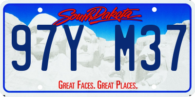 SD license plate 97YM37