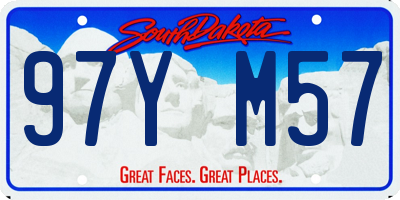 SD license plate 97YM57