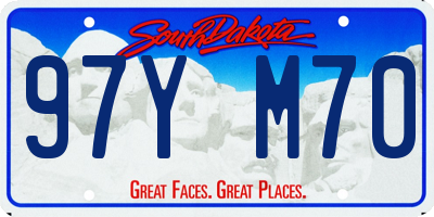 SD license plate 97YM70