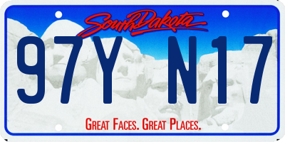 SD license plate 97YN17
