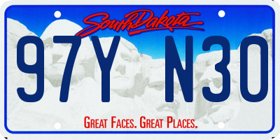 SD license plate 97YN30