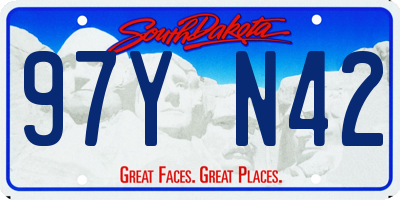 SD license plate 97YN42
