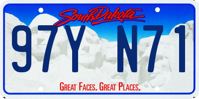 SD license plate 97YN71