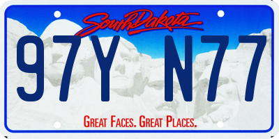 SD license plate 97YN77