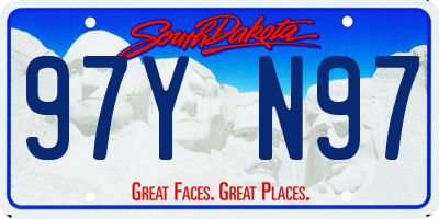 SD license plate 97YN97