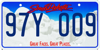 SD license plate 97YO09