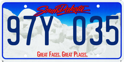 SD license plate 97YO35