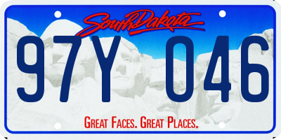 SD license plate 97YO46
