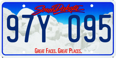 SD license plate 97YO95