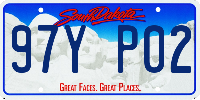 SD license plate 97YP02