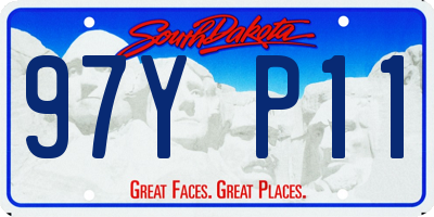 SD license plate 97YP11