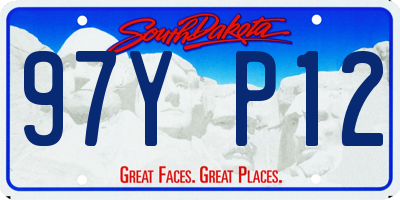 SD license plate 97YP12