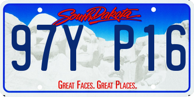 SD license plate 97YP16